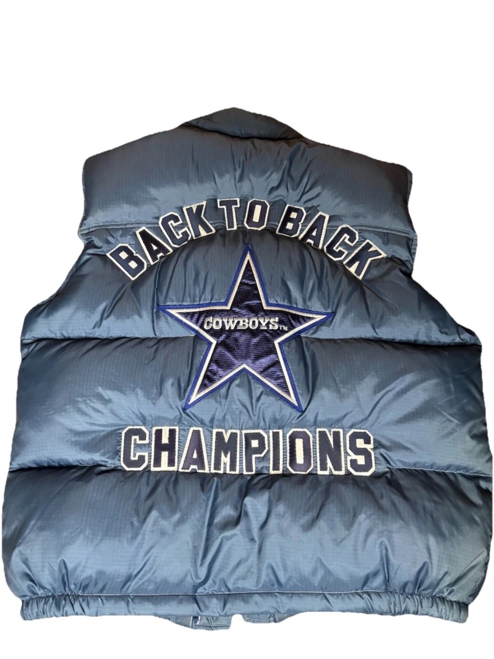 Vintage 90s Triple Fat Goose Down Dallas Cowboys Football Puffer Vest